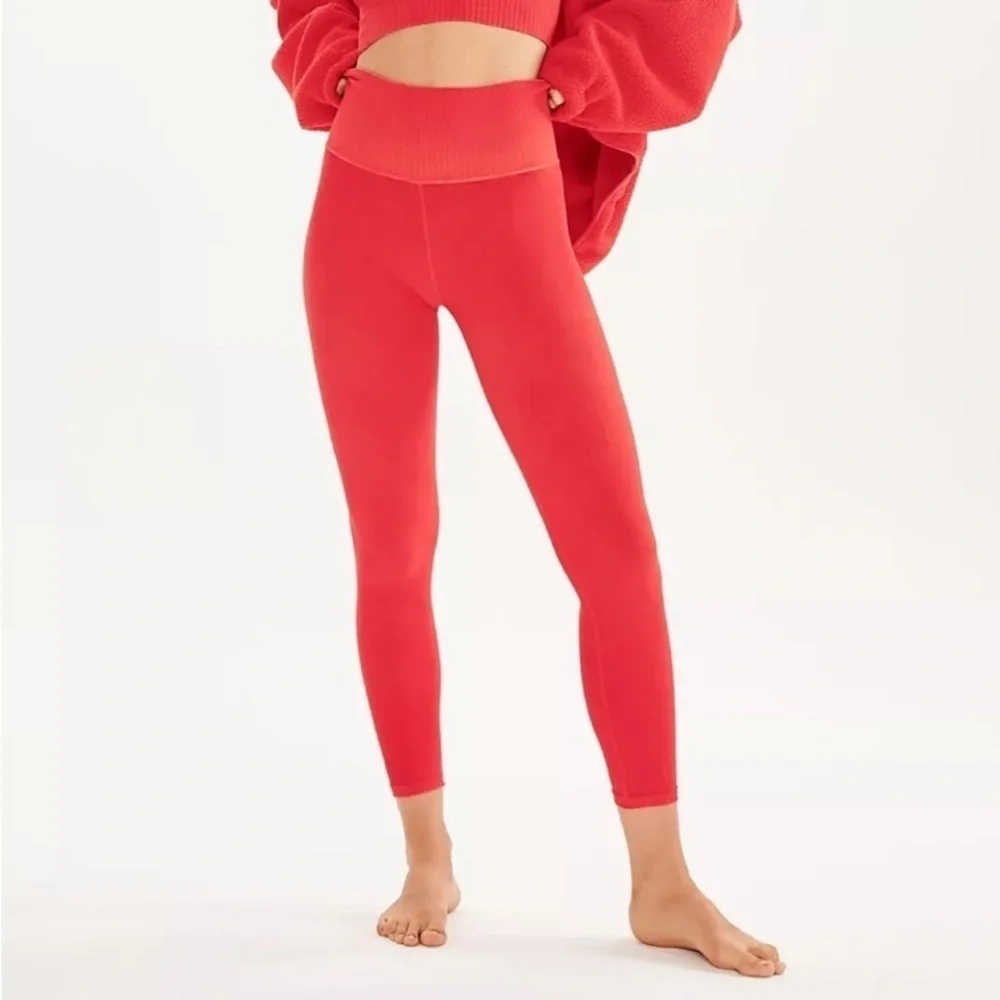 FRER PEOPLE Good Karma Red Leggings In Red XS/S NEW